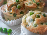 Muffins apéritifs aux petits pois