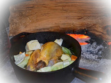 Pintade fermière en cocotte et ses légumes d'hiver