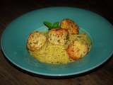 Spaghettis aux boulettes de poulet