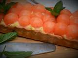 Tarte aux billes de melon et Floc de Gascogne