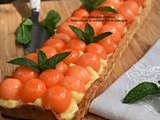 Tarte aux billes de melon et Floc de Gascogne