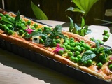 Tarte aux petits pois à la menthe