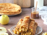 Crêpes aux pommes et caramel