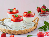 Panna cotta aux fraises, un dessert frais et léger