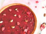 Tarte aux pralines roses