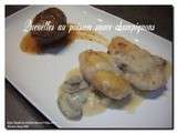 Quenelle de poisson sauce champignons