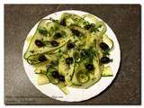 Tagliatelles de courgette aux olives