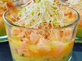 Verrine avocats et saumon