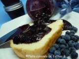 Confiture de bleuets et de chocolat noir