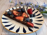 Pizza au chocolat et aux fruits