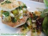 Vol-au-vent aux poires, brie et poireaux caramélisés