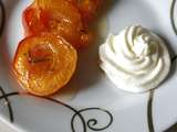 Abricots au romarin et cream cheese au zestes de citron