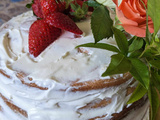 Nud cake à la verveine et à la fraise