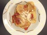 Raviolis maison au jambon cru, mozzarella et tomates séchées