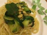 Spaguettis aux courgettes et à la menthe