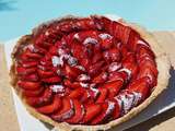 Tarte aux fraises et crémeux citron