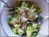 Salade de courgettes crues mozzarella noisettes