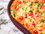 Clafoutis de courgettes et tomates cerises