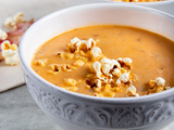 Soupe crémeuse aux champignons et vin blanc