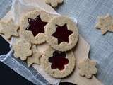 Biscuits sablés à la poudre de noisette et à la confiture { Sans gluten ni lactose }