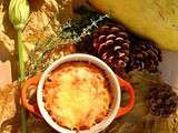 Gratin de courge spaghetti et de tomates aillées au thym