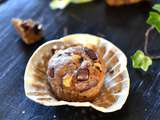 Muffins à la rhubarbe, à la banane et au chocolat { 100% végétal }