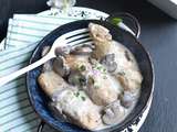 Quenelles végétales - Sauce aux champignons et au cidre