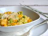 Risotto de courge butternut et de chou romanesco au cidre