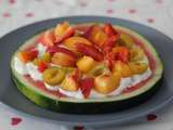 Salade de fruits sur pastèque