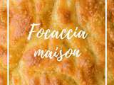 Focaccia maison pour l’apéritif