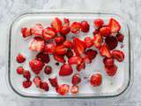 Gâteau à la pâte à tartiner, noix de coco et fraises