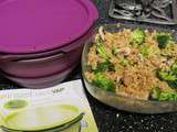 Risotto de coquillettes, champignons et brocoli – En 30 minutes chrono avec le Micro Vap de Tupperware