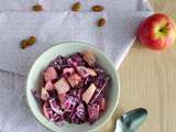 Salade de chou rouge, pommes et amandes