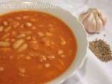 Chorba loubia  soupe d'haricot blanc ail et cumin 