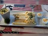 Asperge vapeur et sa vinaigrette mimosa, recette facile au cookeo, companion, thermomix ou autres robots