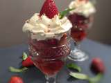 Coupe de fraises menthe et sa chantilly vanille