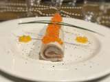 Mini bûche au saumon et sa crème au citron