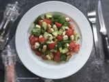 Salade de pastèque fraises concombres et feta