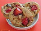 Cookies aux 2 chocolats et aux fraises