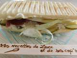 Panini au jambon cru , endive et raclette