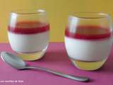 Panna Cotta au citron et coulis aux framboises du jardin