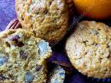 Muffins hivernaux (carottes, pécans, raisins et cannelle) / Winter Muffins (Carrot, Pecan, Raisin and Cinnamon)