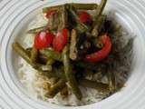 Curry de haricots verts au porc