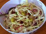 Salade de chou, tomates confites et olives vertes