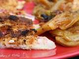 Filets de rougets en croute de noisette et piment d'Espelette, fenouil confit