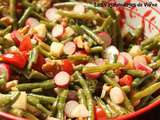 Salade de haricots verts, radis et comté