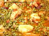 Tajine poulet, petits pois, topinambours