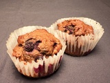 Muffins aux bleuets et chocolat