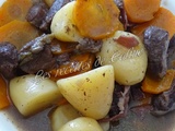 Daube de paleron au vin rouge et jambon de pays