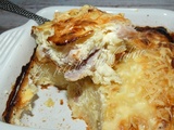 Gratin de coquillettes au jambon cru et Saint Marcellin